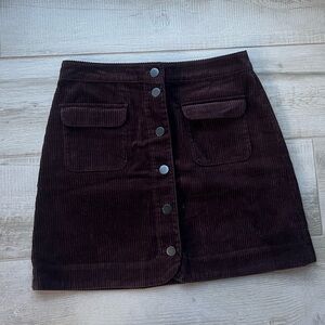 LOFT outlet women’s skirt mini corduroy buttoned size M